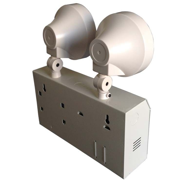 2W Twin Spot LED d'urgence en acier léger Casing Ni-Cd batterie 3 heures Durée TL020BN