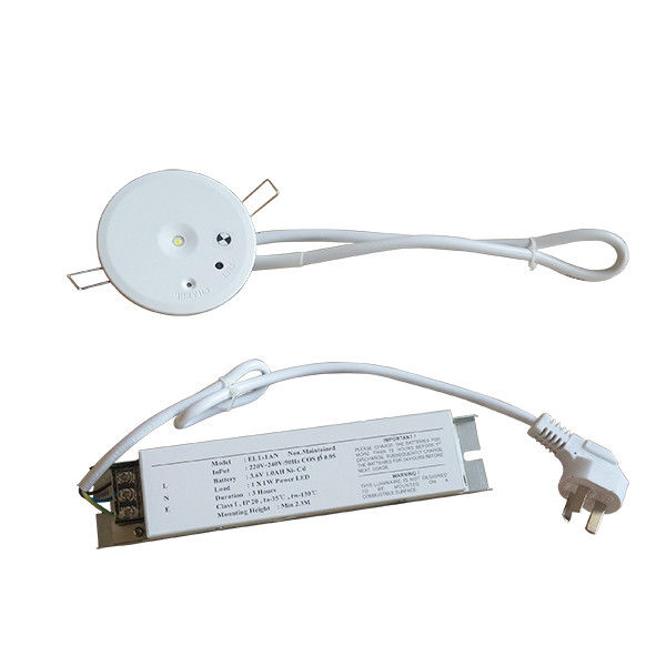 Éclairage d'urgence de plafond commercial rechargeable avec batterie de secours 1W SMD LED blanc EL1-1AN