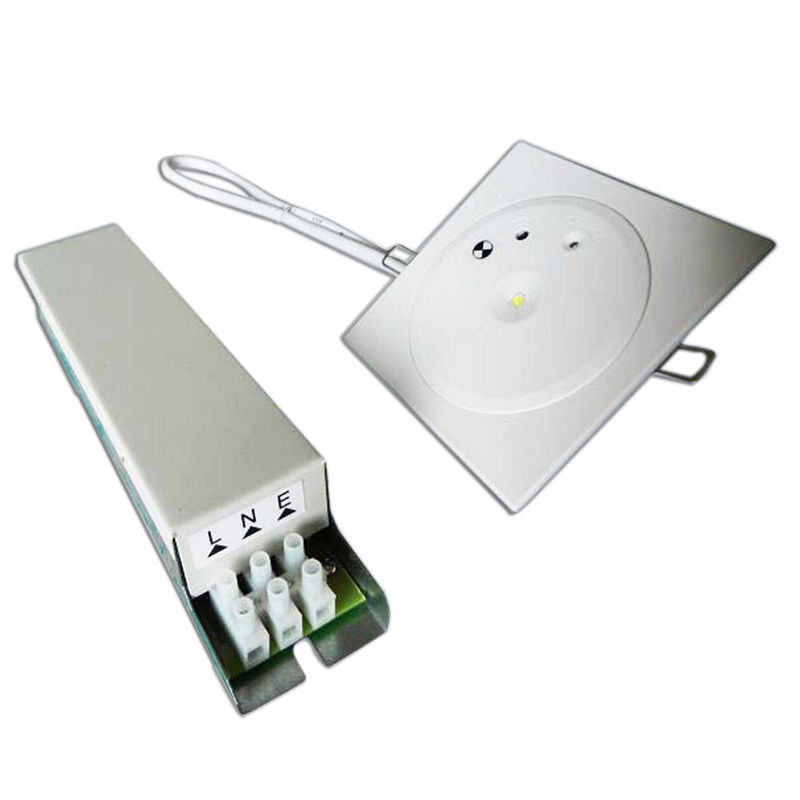 Plafonnier encastré rechargeable à LED de secours avec batterie de secours Ni-Mh 3W SMD blanc