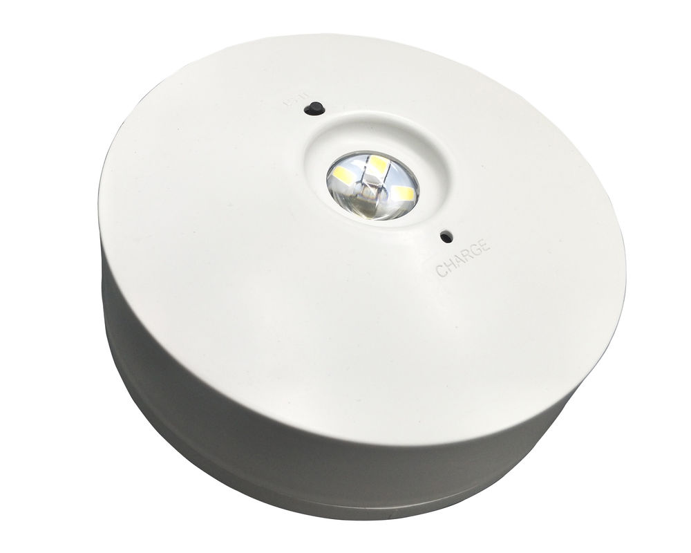 Lumière d'urgence rechargeable LED ronde IP20 SMD avec batterie de secours 3 heures de fonctionnement L114N