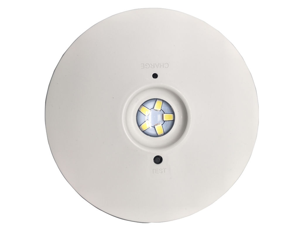 Lumière d'urgence rechargeable LED ronde IP20 SMD avec batterie de secours 3 heures de fonctionnement L114N