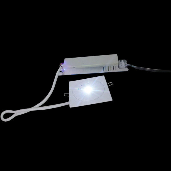 110V 220V IP20 plafond intérieur monté lampe d'urgence en retrait 3W SMD LED blanc