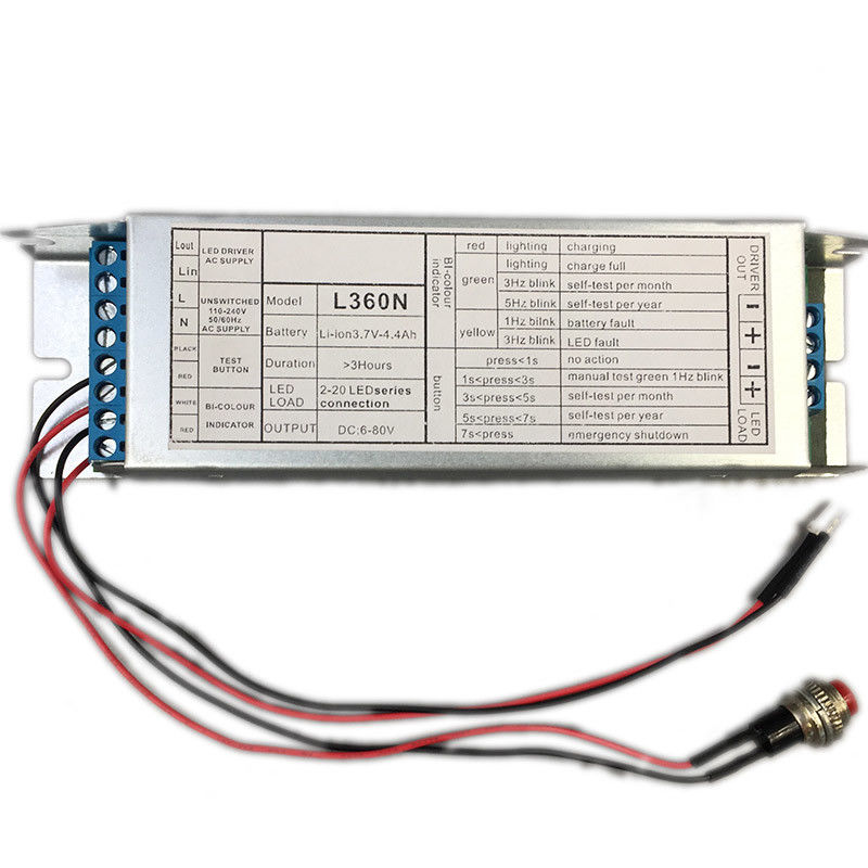 Kit de conversion d'urgence LED 110-220V 3-4 Watt avec fonction d'auto-test, approuvé CE