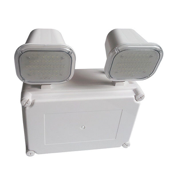 2x4W Lampe de secours industrielle étanche en cas de panne de courant IP65 pour lieux humides, projecteur double extérieur TL084AN