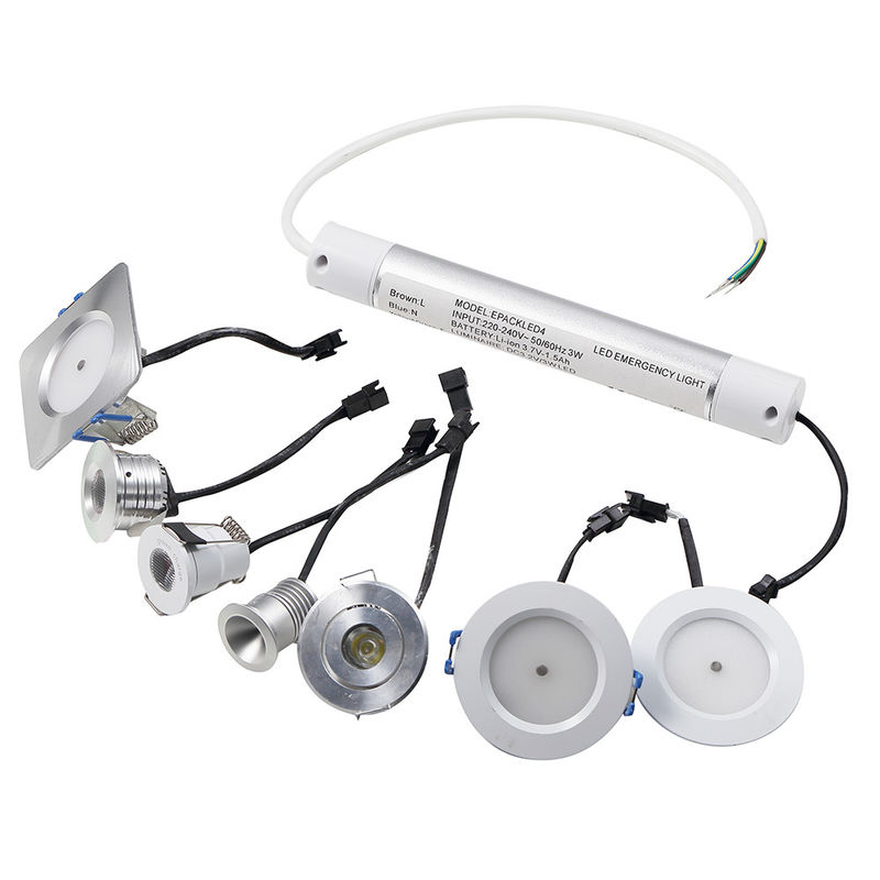 Lampe de secours rechargeable LED 3W en aluminium avec batterie de secours IP20 Haute luminosité L124N