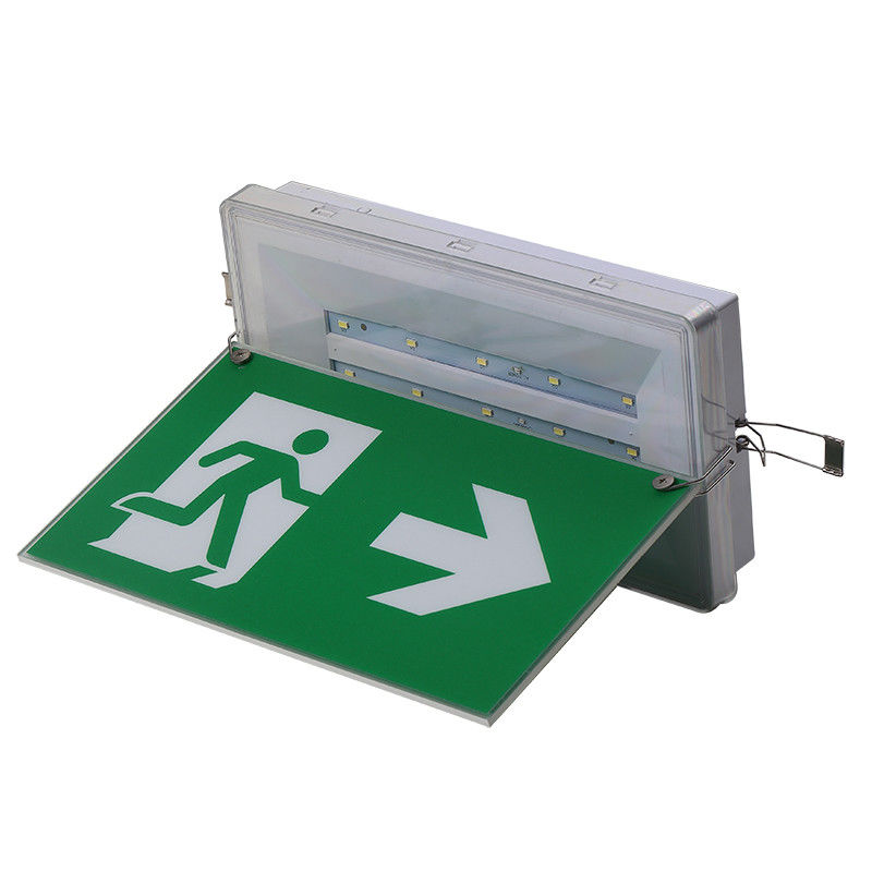 Signalétique de sortie LED 5W Étanche Lumière de secours IP65 220V 240V Batterie Ni-Cd Luminaire L212N