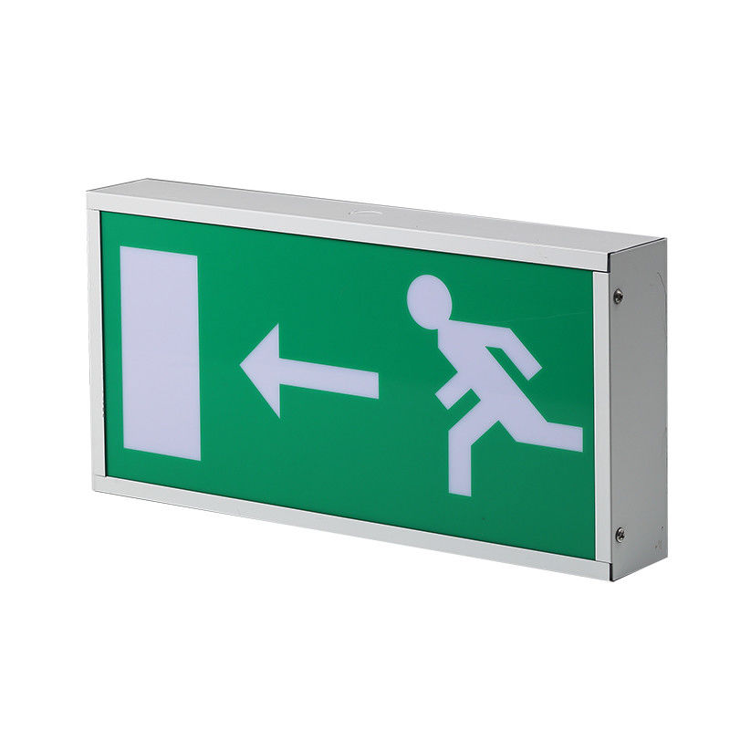Signe de sortie LED de Running Man rechargeable avec 3 heures de temps d'urgence et surfaces murales montées