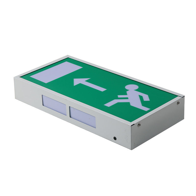 Signe de sortie LED de Running Man rechargeable avec 3 heures de temps d'urgence et surfaces murales montées