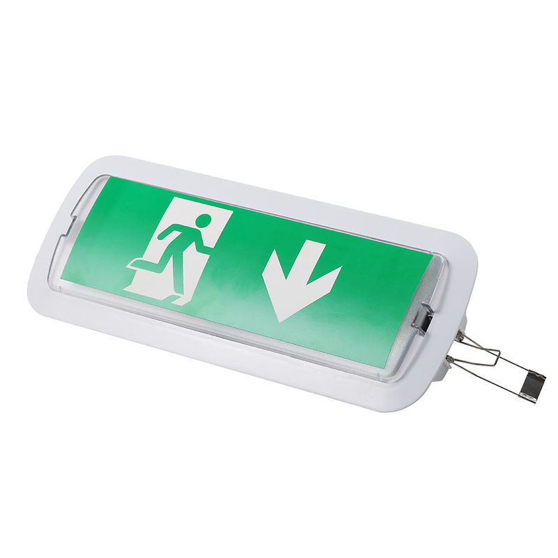 Lampe de secours LED commerciale dépolie avec batterie rechargeable 1.5W non maintenue encastrée au plafond L116N-B
