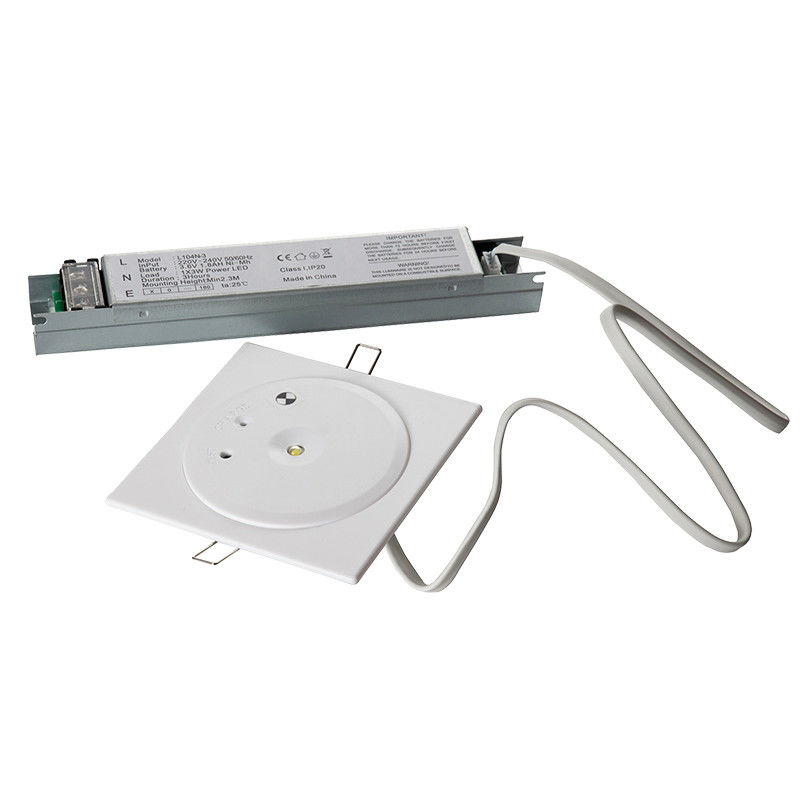 3 Heures Durée LED Lumière d'Urgence 3W SMD Blanc Plafond Encastré Batterie Ni-Cd