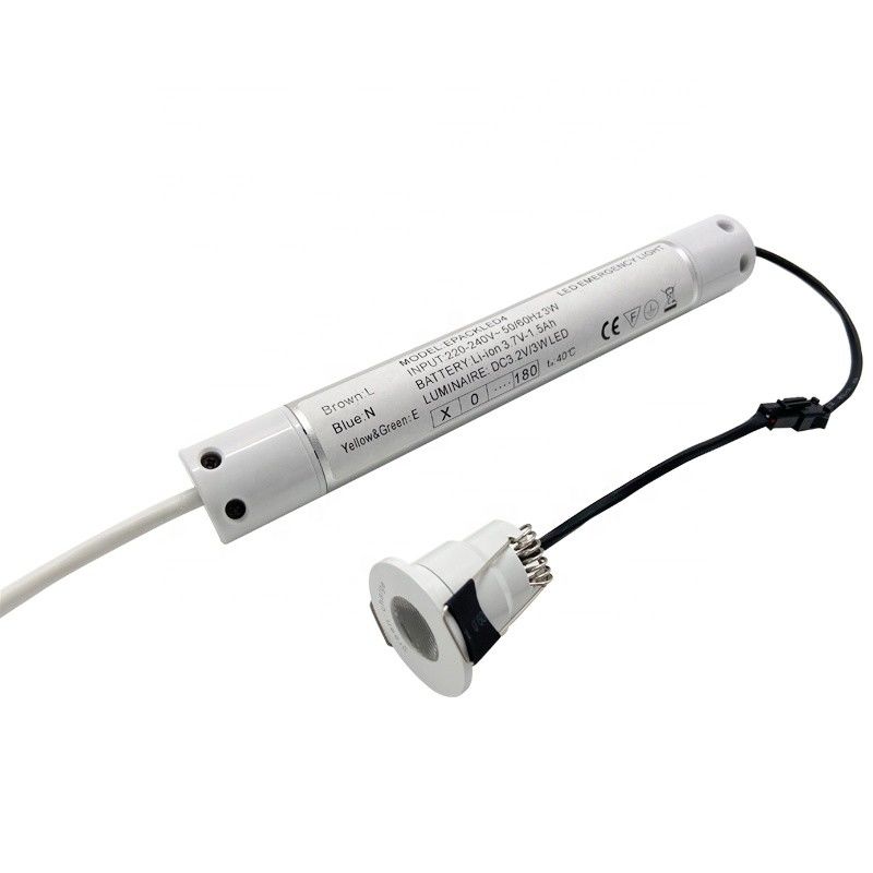 Lampe de secours à LED avec auto-test, batterie de secours, ignifuge, IP20, rechargeable L124N
