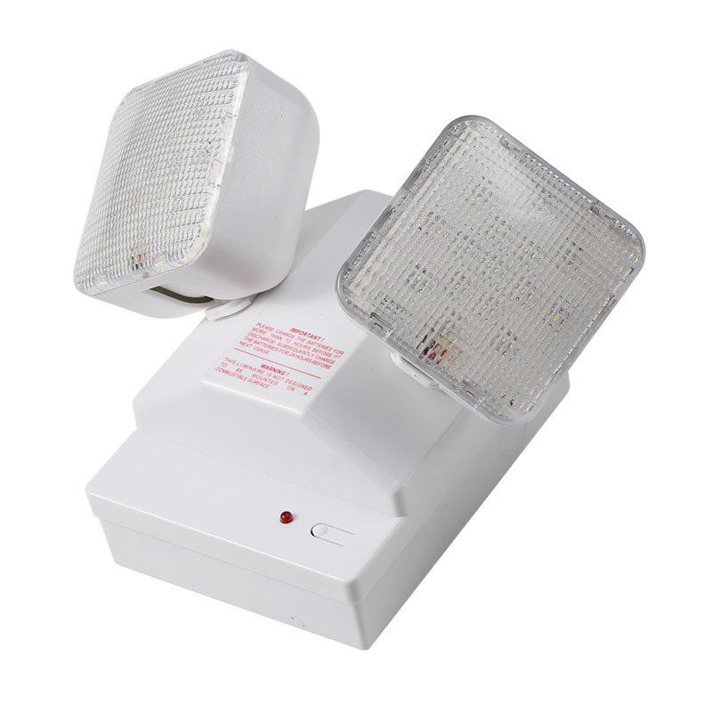 6W Projecteur LED d'urgence double 6500K Batterie Ni-Cd 3.6V 3.0Ah Boîtier PC IP20