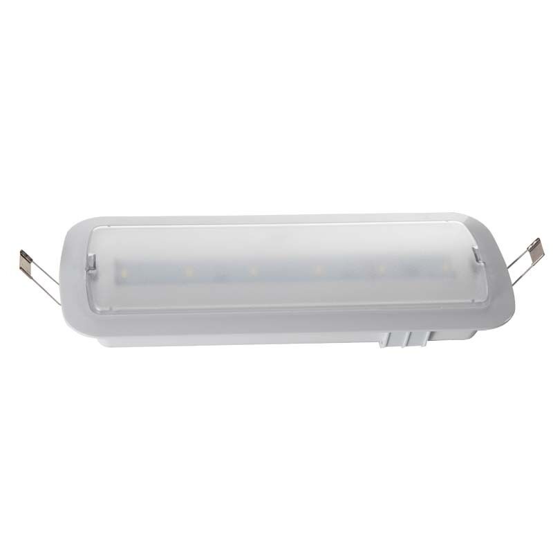 Plafonnier LED encastré pour sortie de secours avec batterie Ni-Cd, garantie 3 ans, 6500K