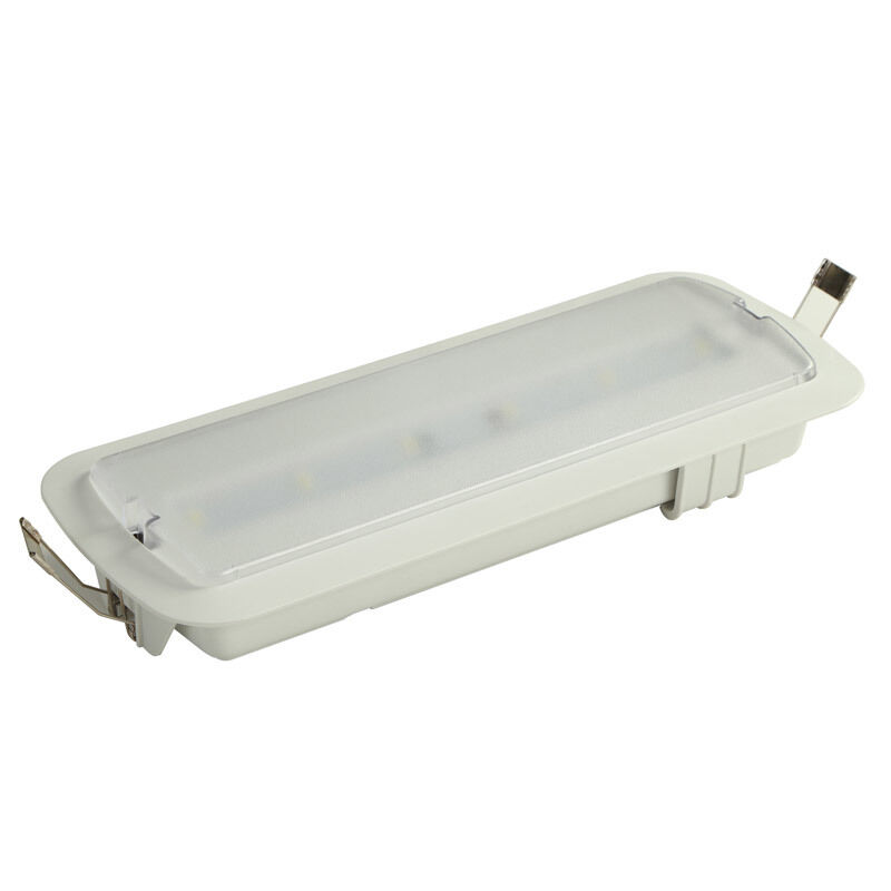 Plafonnier LED encastré pour sortie de secours avec batterie Ni-Cd, garantie 3 ans, 6500K