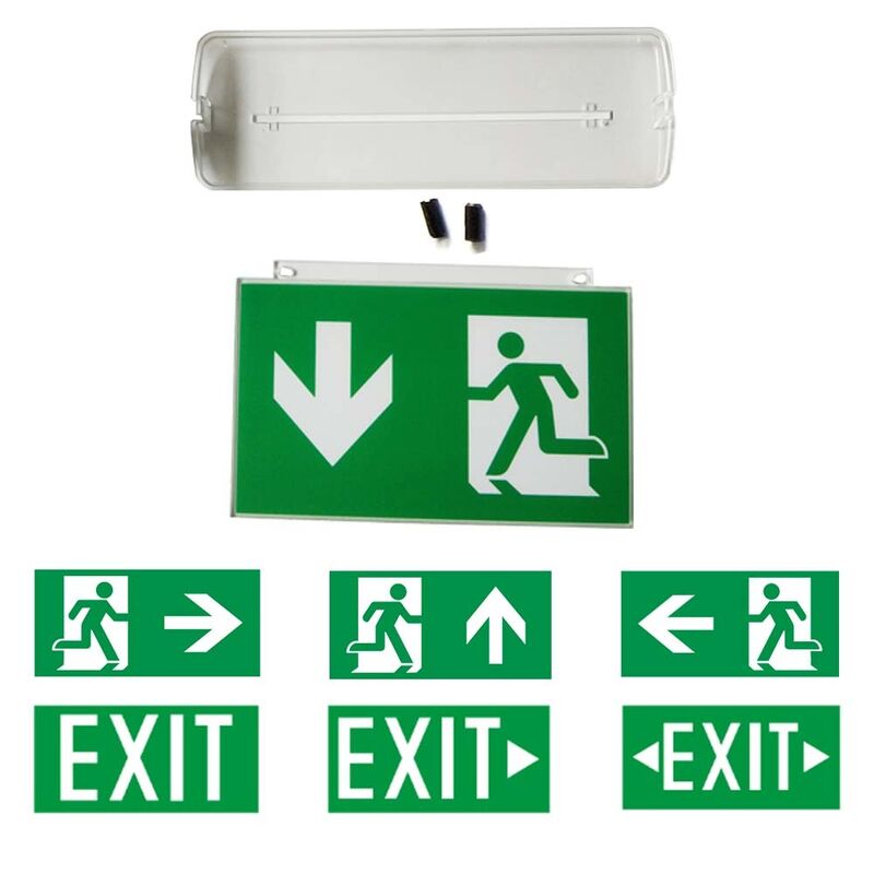 Plafonnier LED encastré pour sortie de secours avec batterie Ni-Cd, garantie 3 ans, 6500K