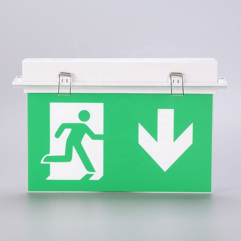 Lumière de panneau de sortie rechargeable à double face avec sauvegarde de 3 heures et IP20 pour l'éclairage d'urgence