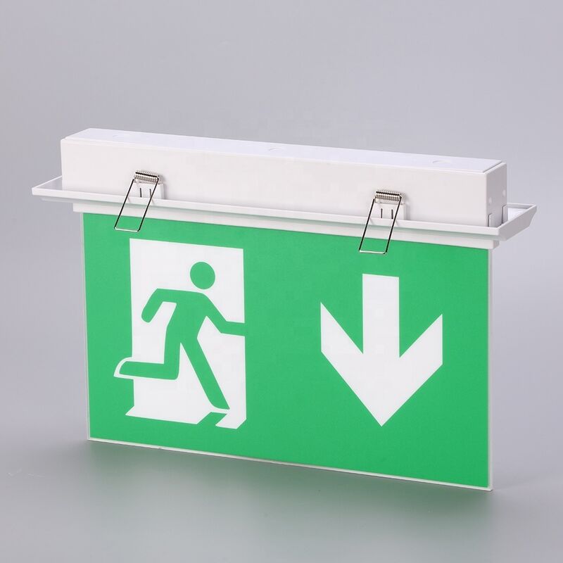 Lumière de panneau de sortie rechargeable à double face avec sauvegarde de 3 heures et IP20 pour l'éclairage d'urgence