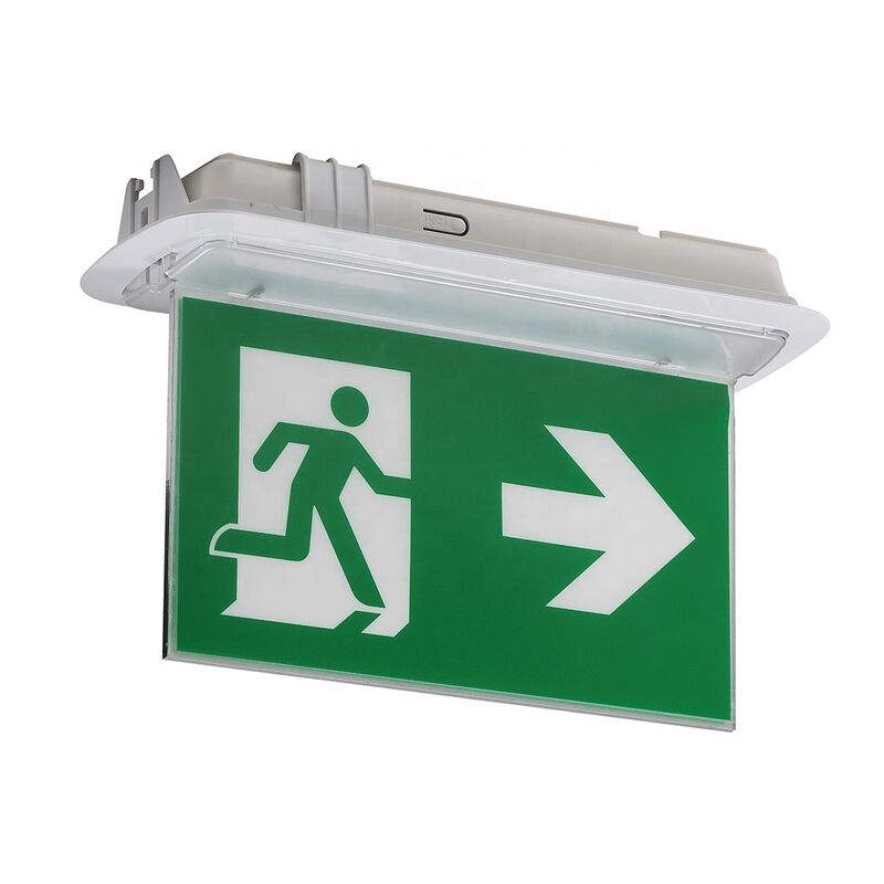 Résistant au feu ABS Casing LED Signal de sortie d'urgence à double face 3 heures de fonctionnement Batterie Ni-Cd