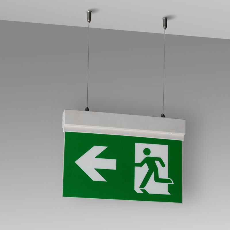 Panneau de sortie de secours LED 5 en 1 avec batterie Li-Ion, autonomie de 3 heures