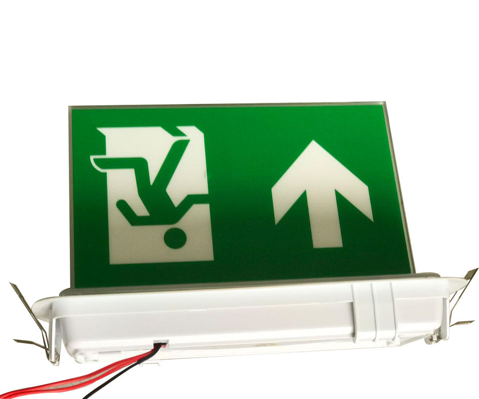 Panneau de sortie de secours LED double face encastré au plafond de petite taille L116N-E