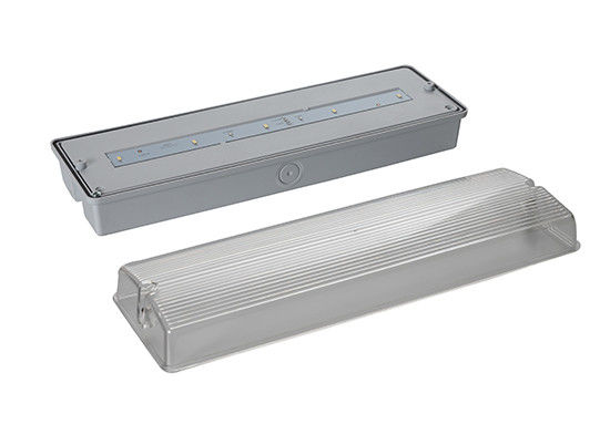 Signe de sortie d'urgence LED 220V avec fonctionnement de 3 heures, boîtier ABS ignifuge et batterie au nickel-cadmium