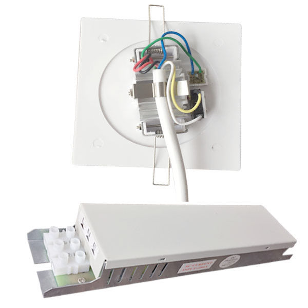 Lampe de secours LED encastrée au plafond 1W IP45 personnalisée non maintenue rechargeable avec batterie de secours, plaque PC