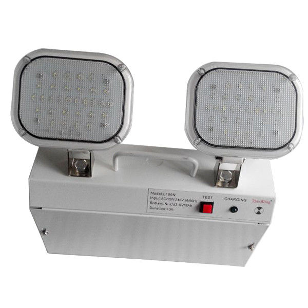 3 ans de garantie 220V-240V Twin Spot lumière d'urgence avec 3 heures de durée et boîtier en acier