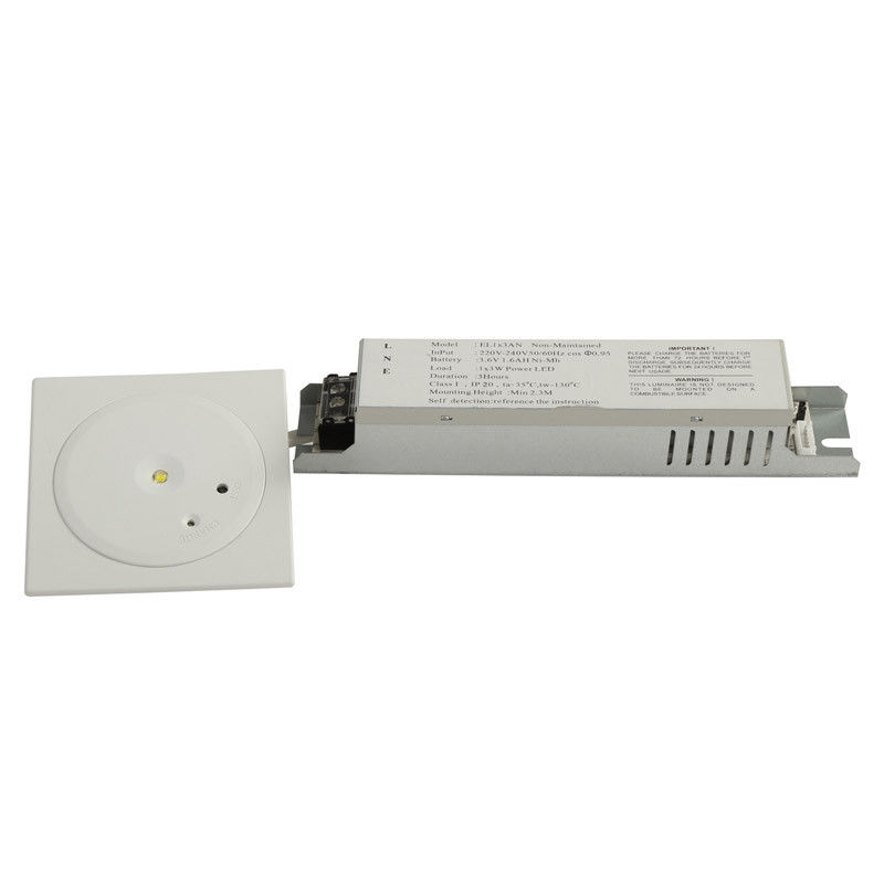 SMD personnalisé 3W plafond en retrait LED éclairage d'urgence à basse tension batterie de secours Ni-Mh 3.6V